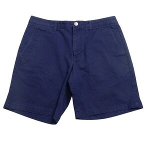 BONOBOS Mens Navy Blue Chino Shorts Size 33 Flat Front‎ Casual Tailored Fit
